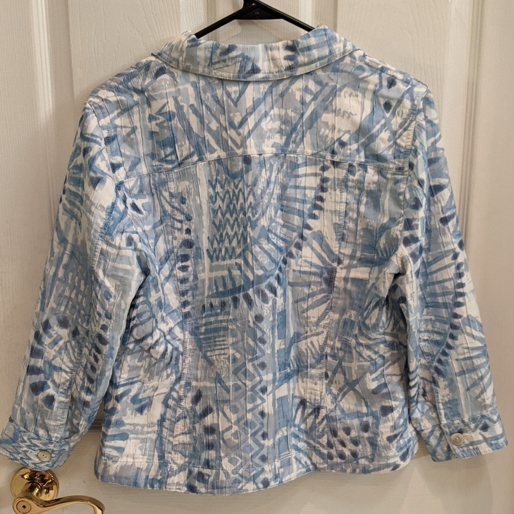 Ruby Rd. Button Down Jacket W/ Pearl Buttons Sz 8 - image 2